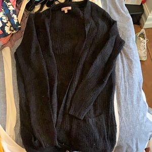 Black long sleeve cardigan